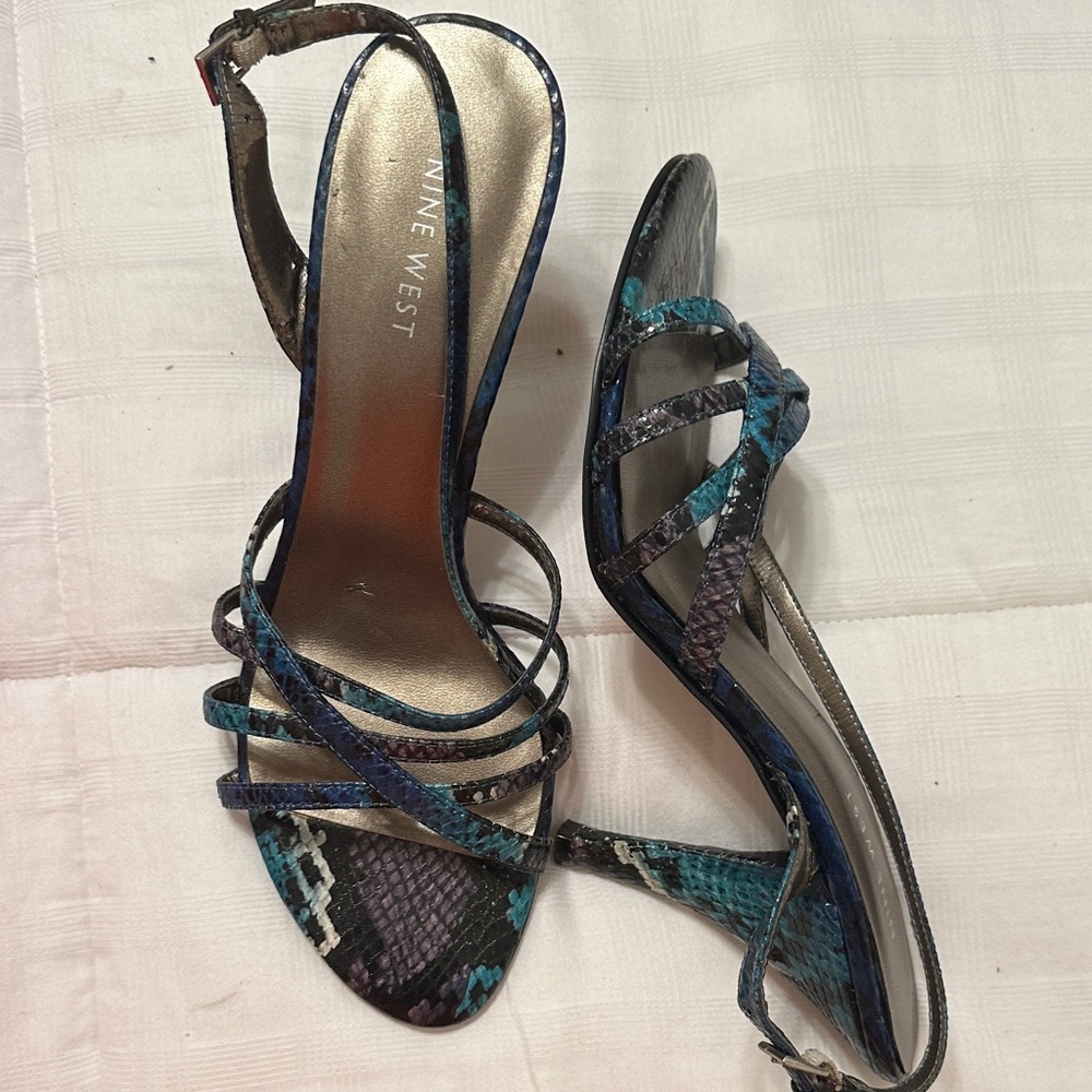 Nine West Multicolor Strappy Heels